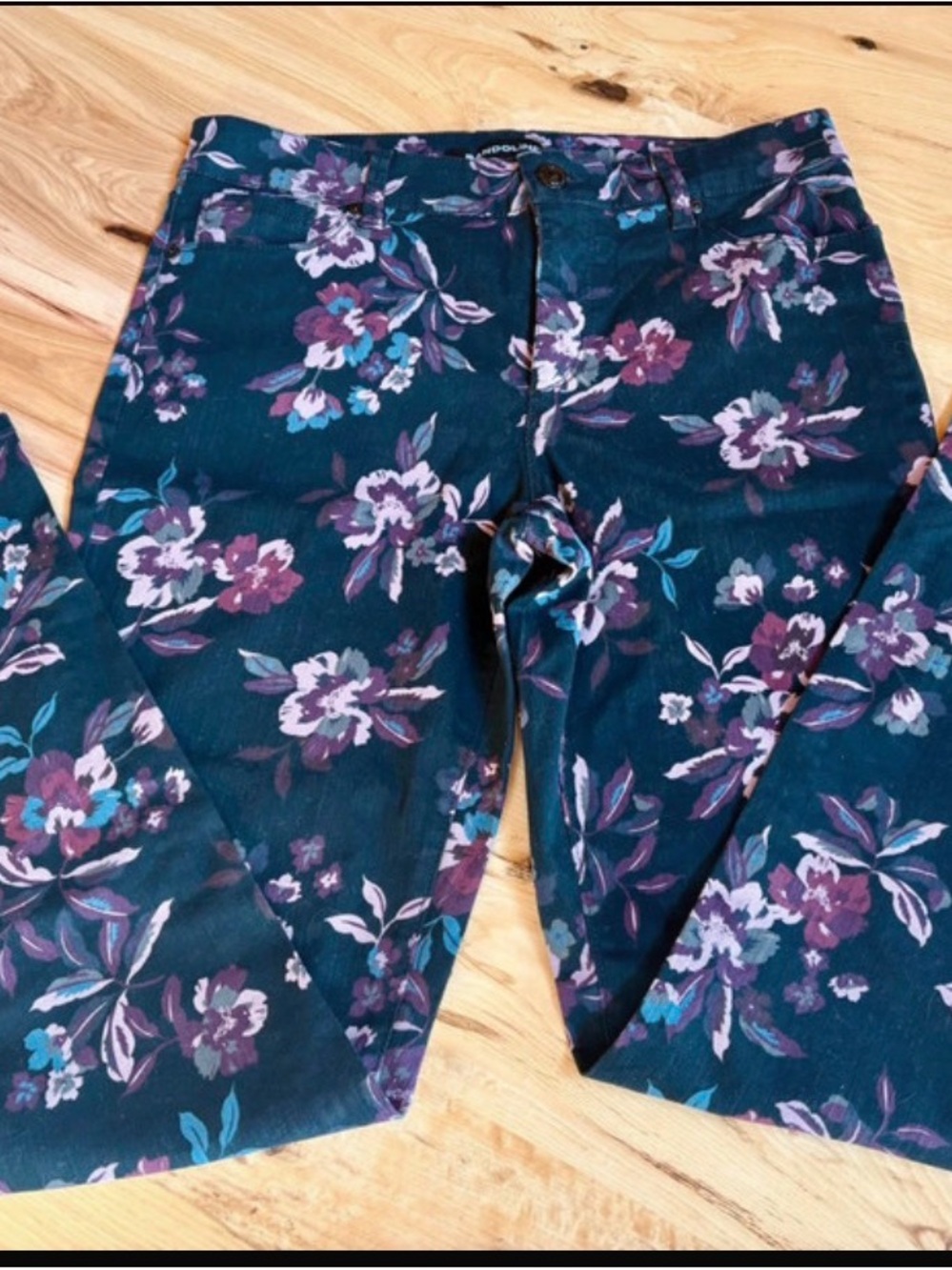 Y2K Bandolino Floral Straight Leg Jeans Sz 6
